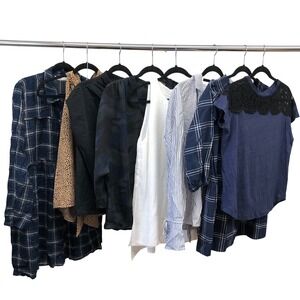 Women Mixed Brand Top Dress Lot 8pc Size M Zara Banana Republic Abercrombie Navy